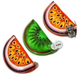 Conair Summer Essentials Fruit Pouch Watermelon Orange & Green~ Lot of 3~